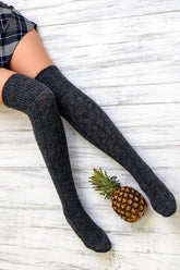 Overknee-Socken aus Wolle